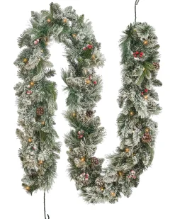Ośnieżona świąteczna girlanda LED WHITEHORN 270 cm Biały