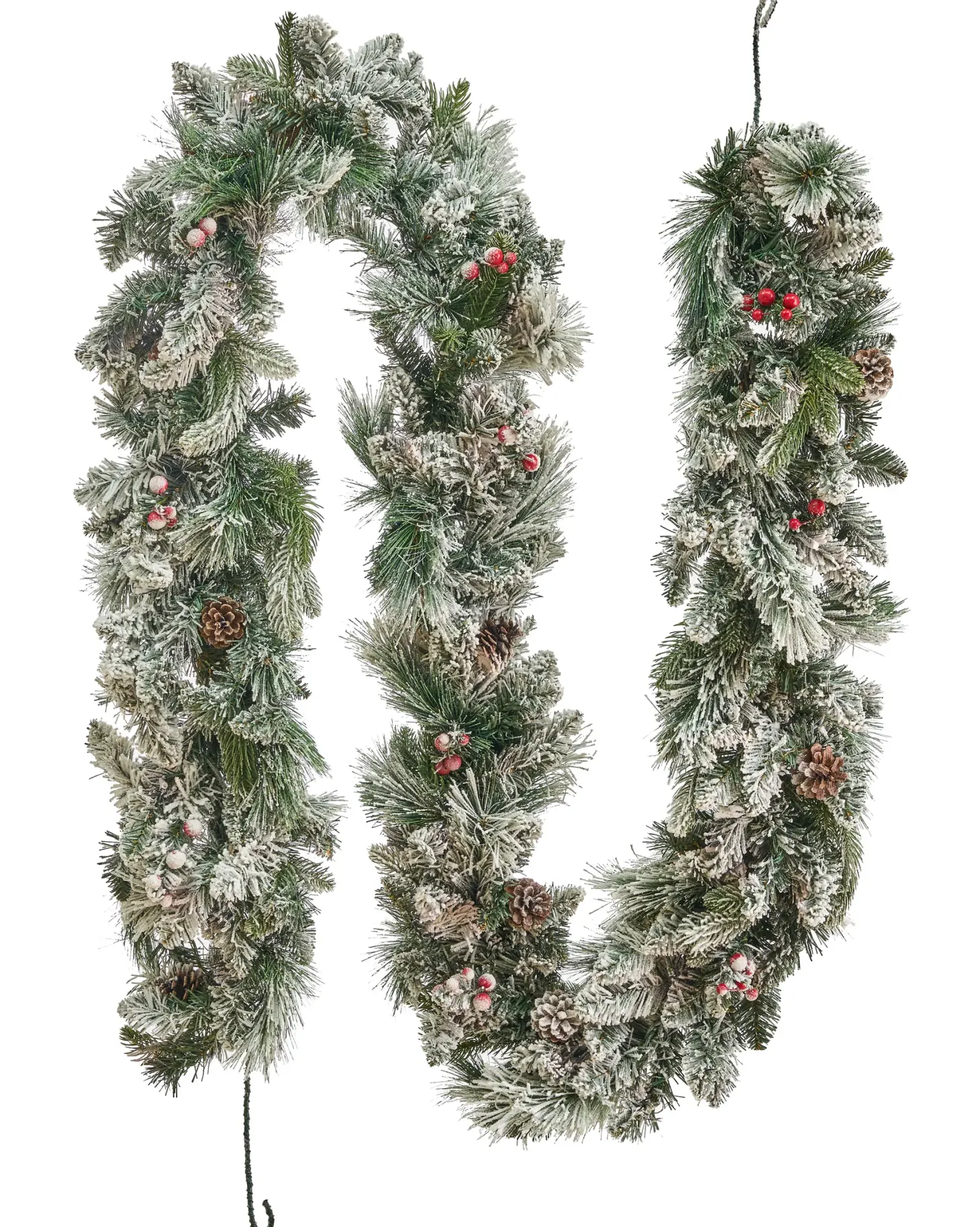 Ośnieżona świąteczna girlanda LED WHITEHORN 270 cm Biały
