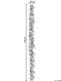 Ośnieżona świąteczna girlanda LED WHITEHORN 270 cm Biały