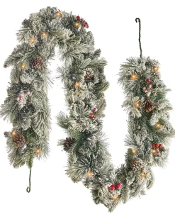 Ośnieżona świąteczna girlanda LED WHITEHORN 180 cm Biały