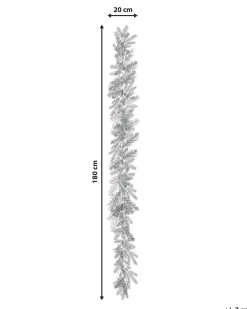 Ośnieżona świąteczna girlanda LED SUNDO 180 cm Biały