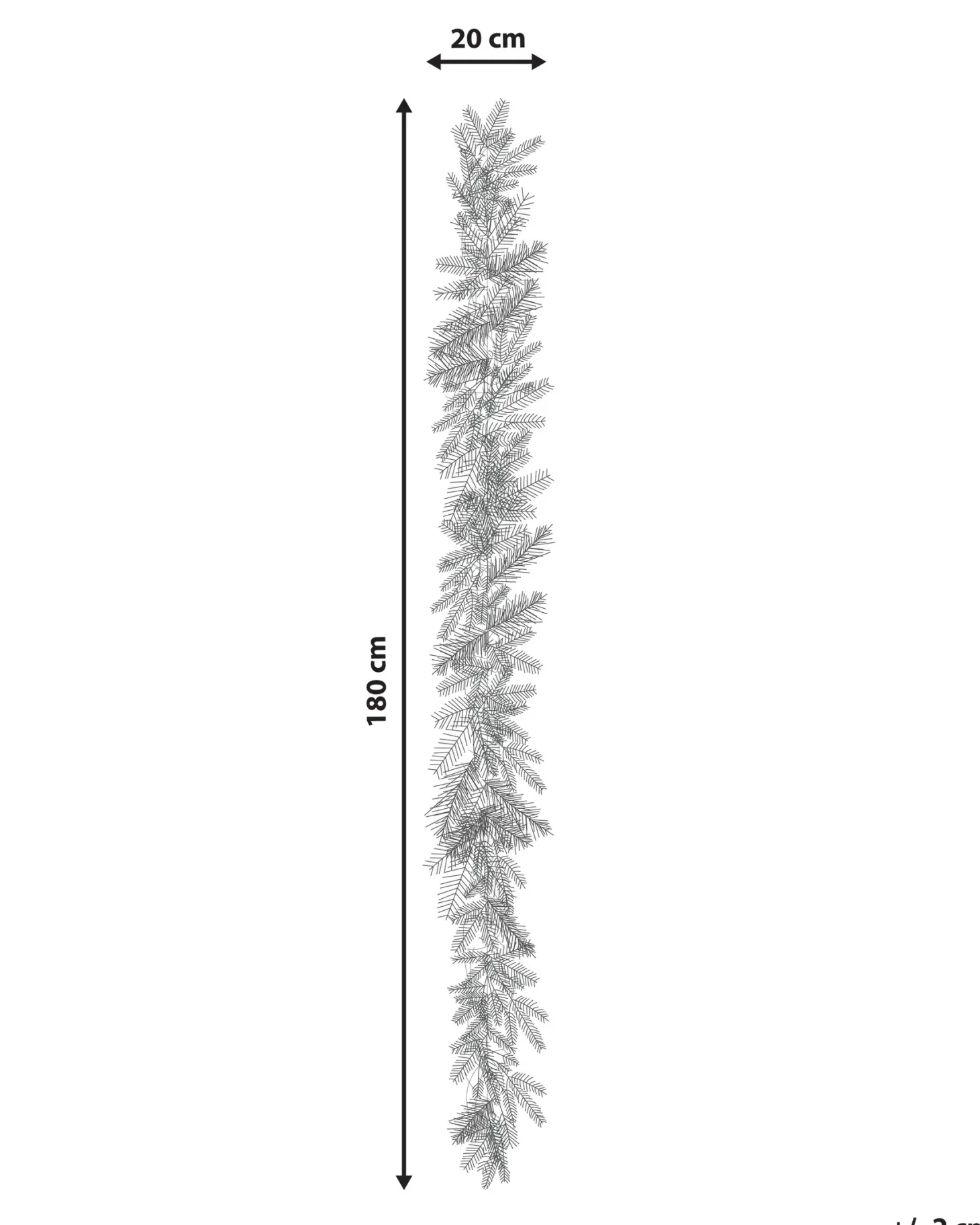 Ośnieżona świąteczna girlanda LED SUNDO 180 cm Biały
