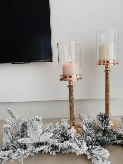 Ośnieżona świąteczna girlanda LED SUNDO 180 cm Biały