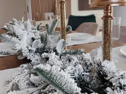 Ośnieżona świąteczna girlanda LED SUNDO 180 cm Biały
