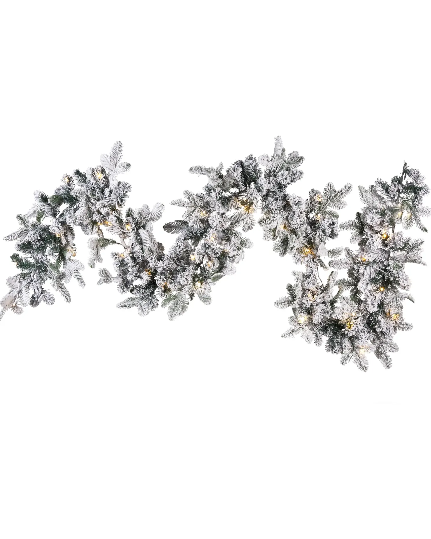 Ośnieżona świąteczna girlanda LED SUNDO 270 cm Biały