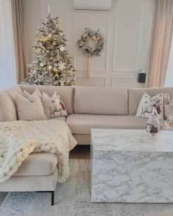 Ośnieżony wieniec świąteczny LED SUNDO Biały 70 cm