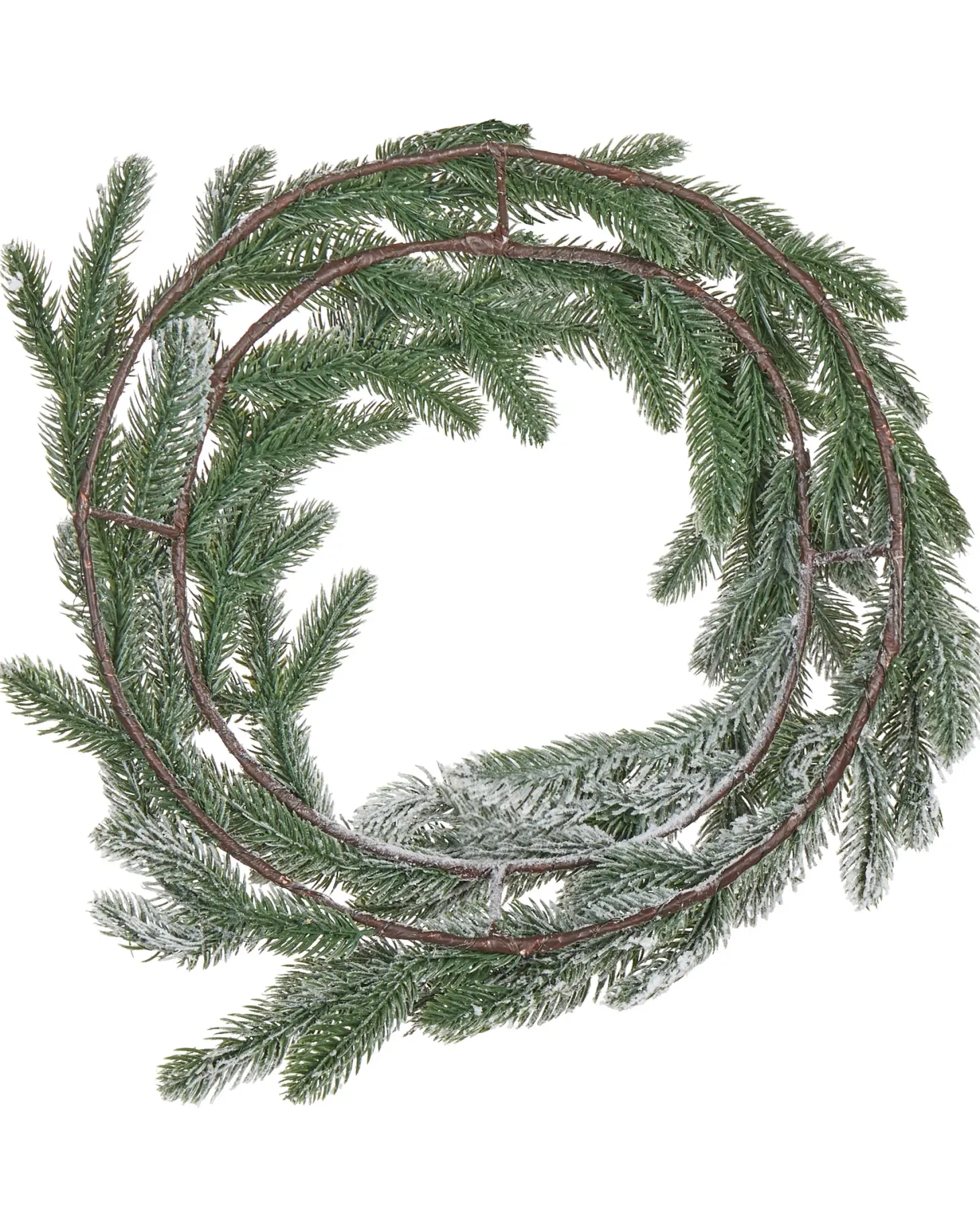 Ośnieżony wieniec świąteczny LED ALBINI Zielony 45 cm