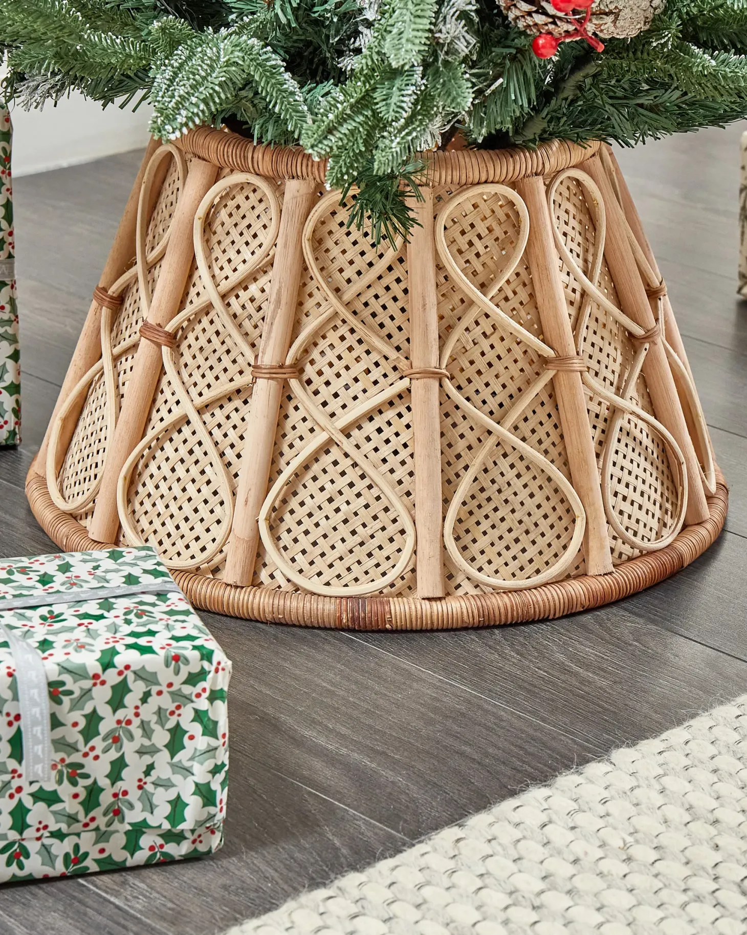 Osłonka pod choinkę AVENT Rattan Naturalny 50 cm