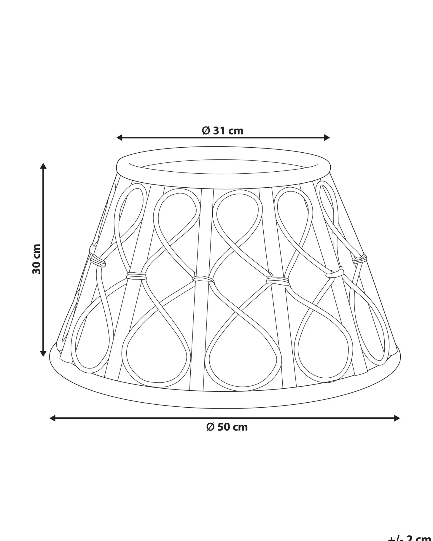 Osłonka pod choinkę AVENT Rattan Naturalny 50 cm