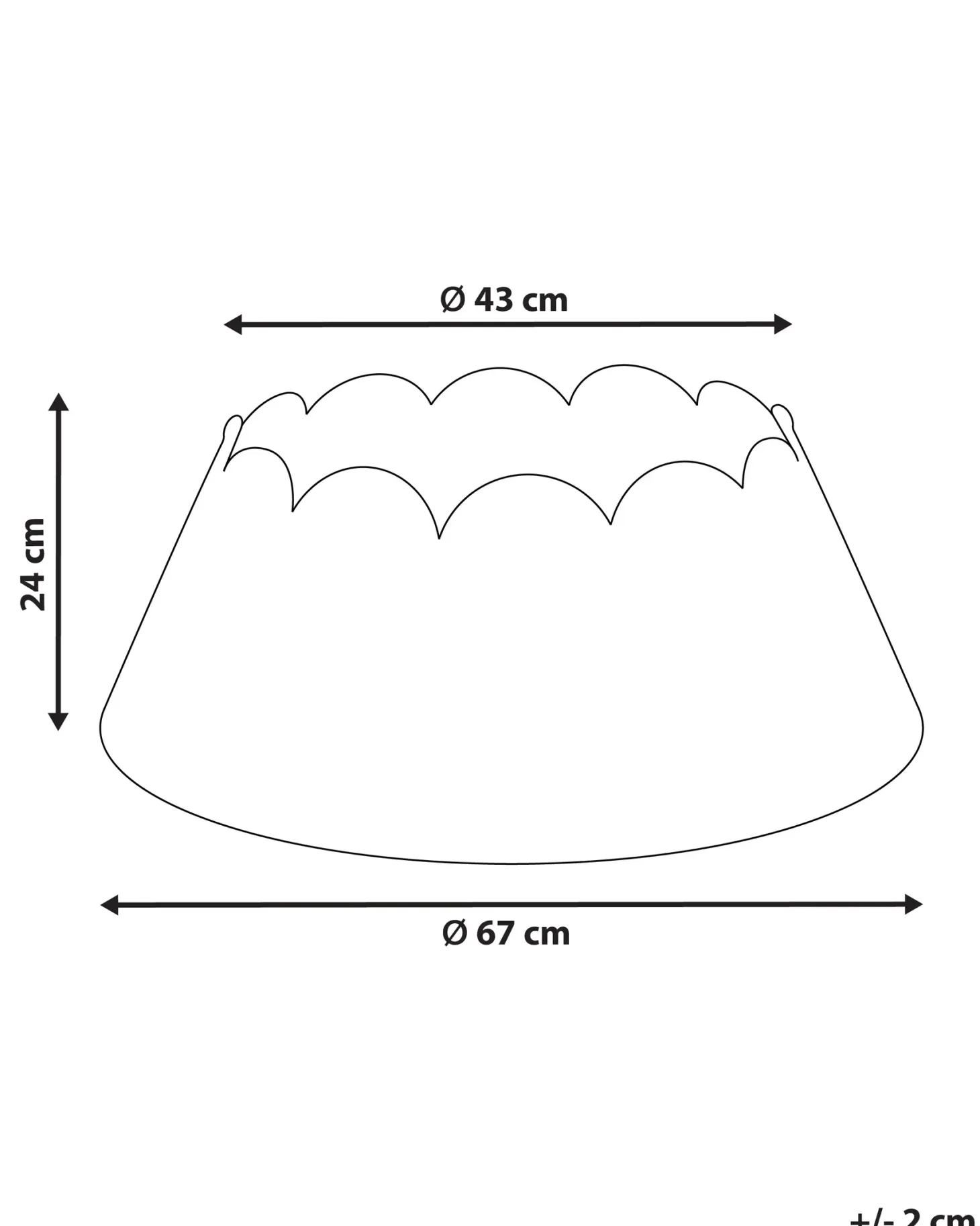 Osłonka pod choinkę GIVRE Trawa morska Naturalny 67 cm