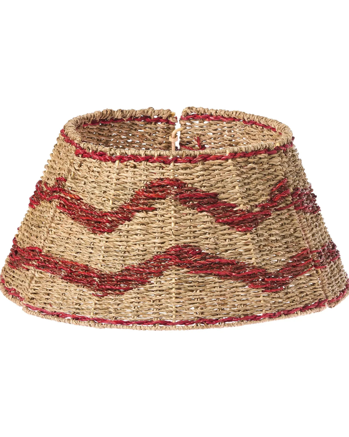 Osłonka pod choinkę HIVER Trawa morska Czerwony 51 cm