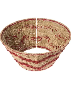 Osłonka pod choinkę HIVER Trawa morska Czerwony 51 cm