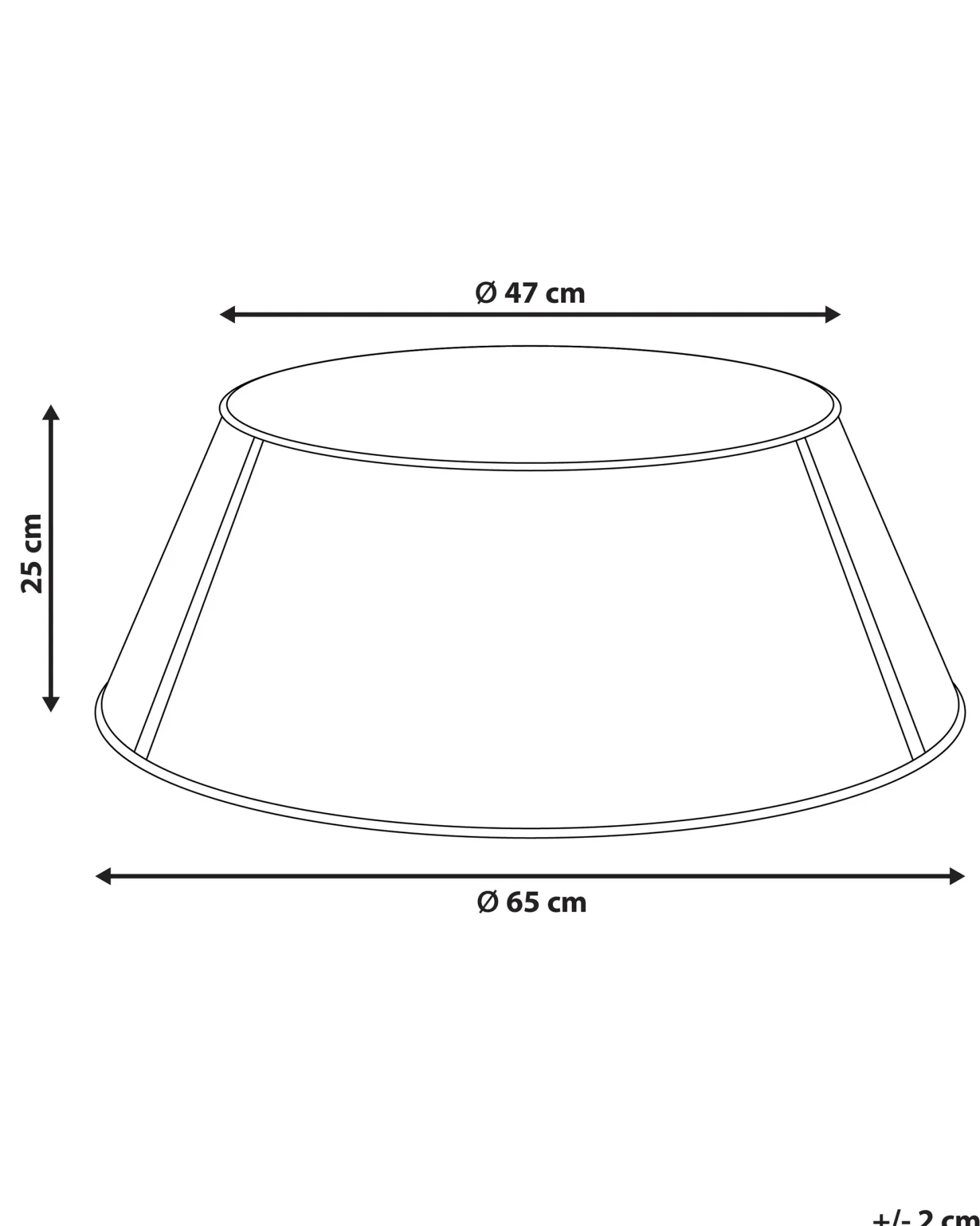 Osłonka pod choinkę IMATRA Żelazo Beżowy 65 cm