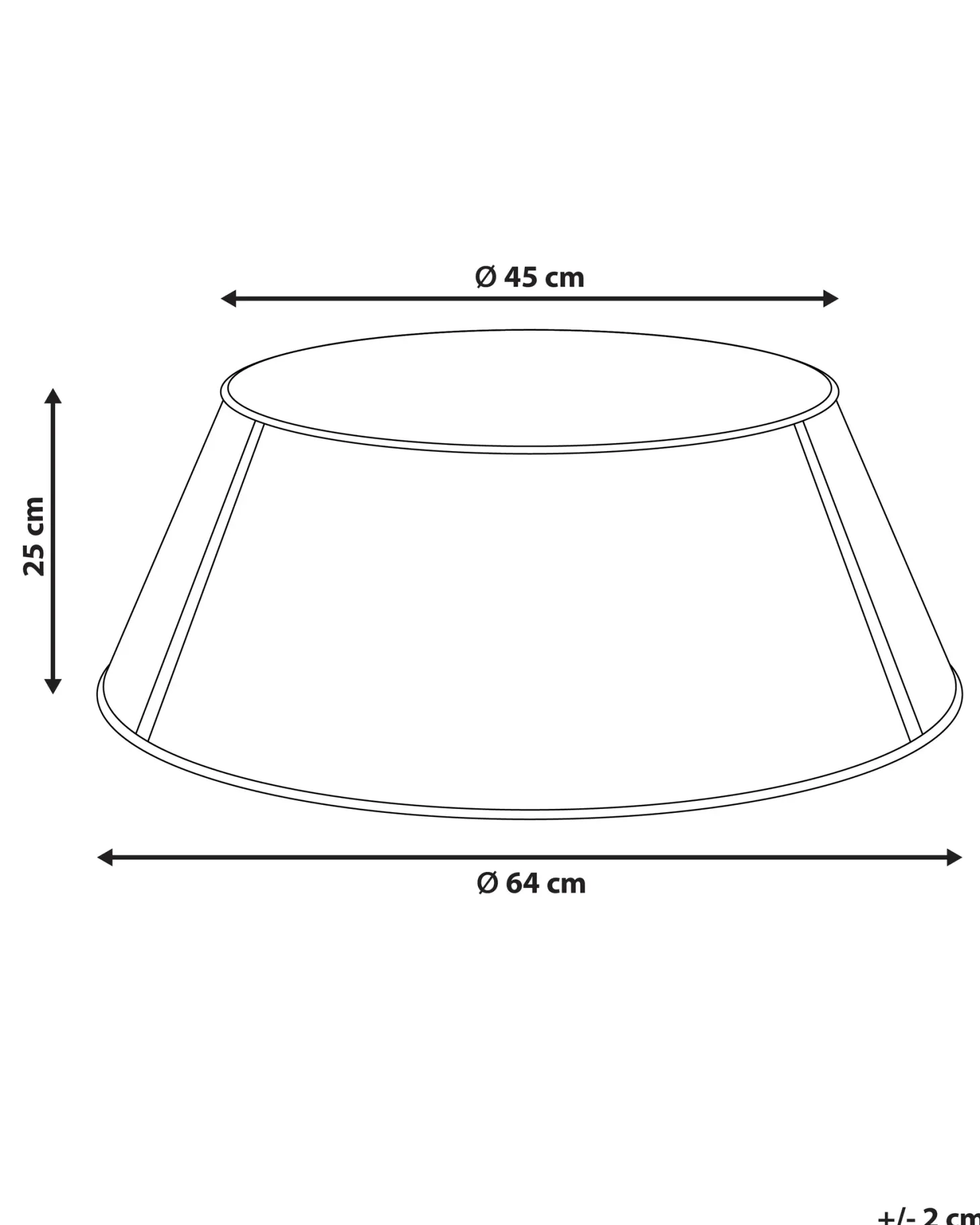 Osłonka pod choinkę LAPUA Żelazo Złoty 64 cm
