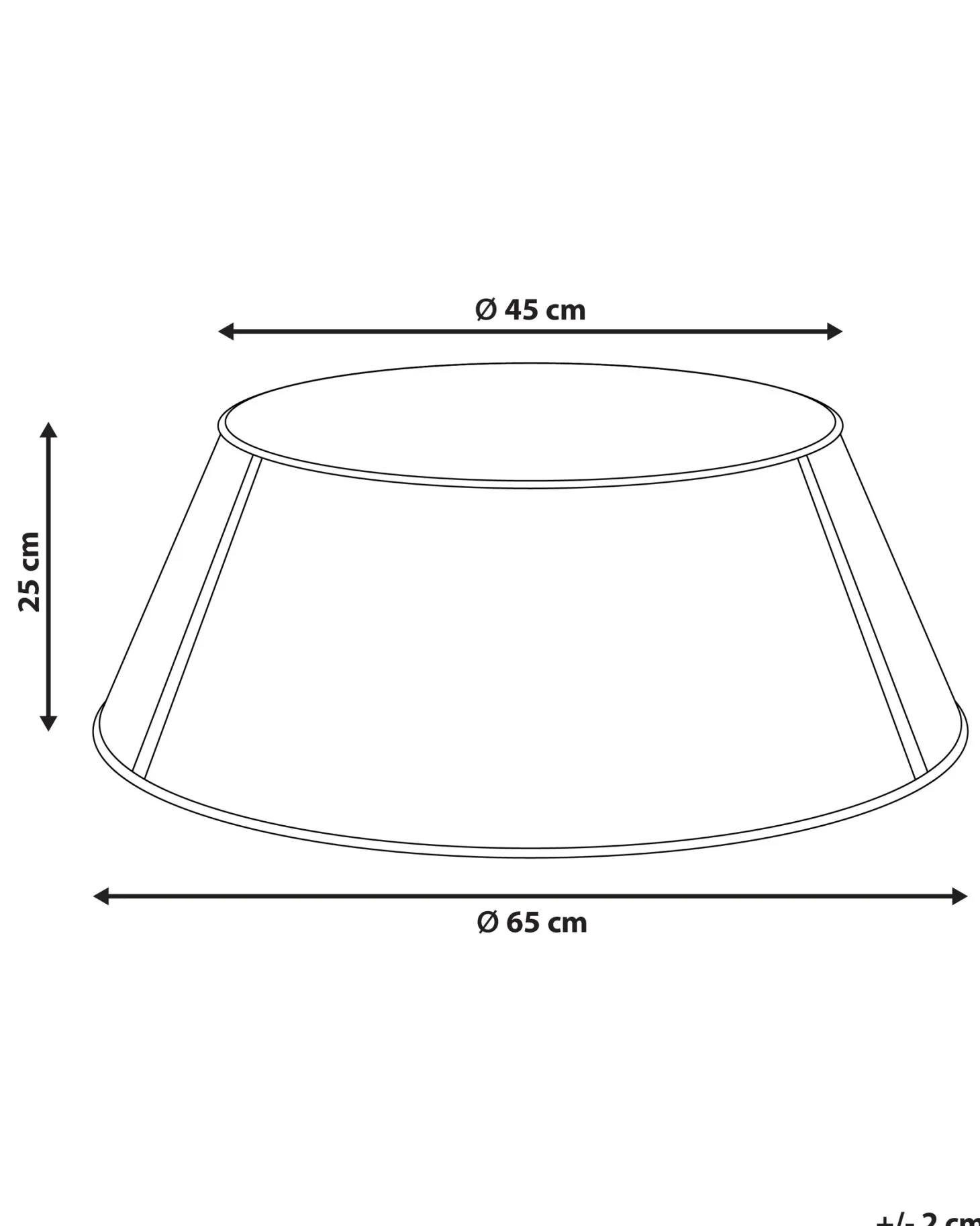 Osłonka pod choinkę ROVANIEMI Żelazo Srebrny 65 cm