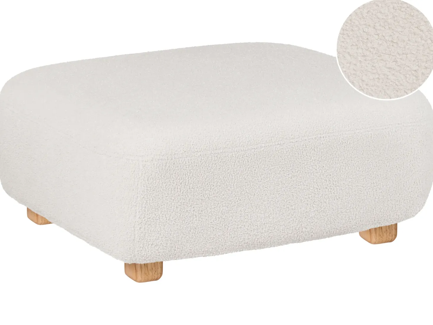 Otomana AMLI Boucle Złamana biel