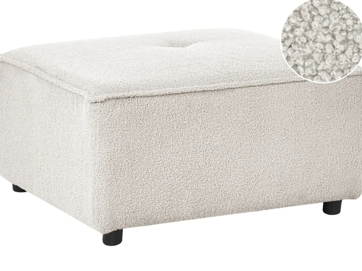 Otomana AXEBO Boucle Złamana biel