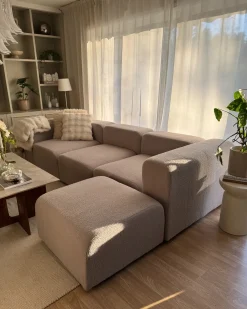 Otomana FALSTERBO Boucle Jasnoszary