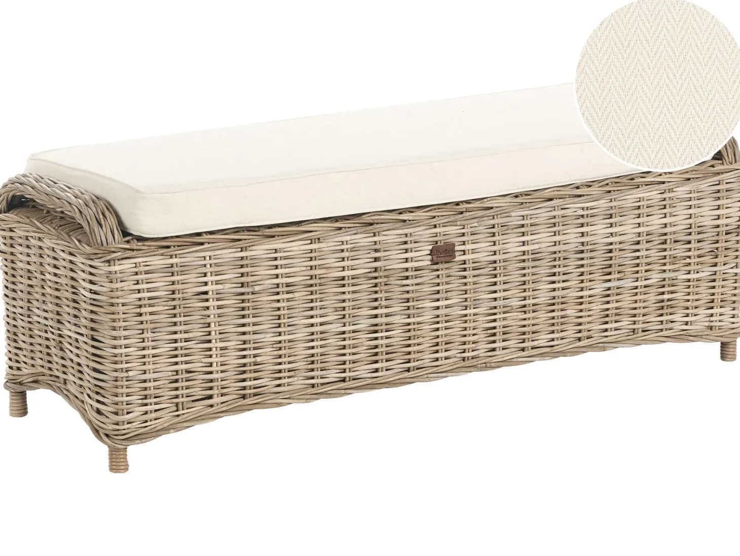 Otomana ogrodowa SUSUA 140 cm Rattan Naturalny