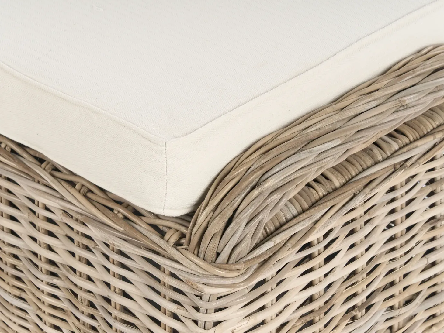 Otomana ogrodowa SUSUA 140 cm Rattan Naturalny