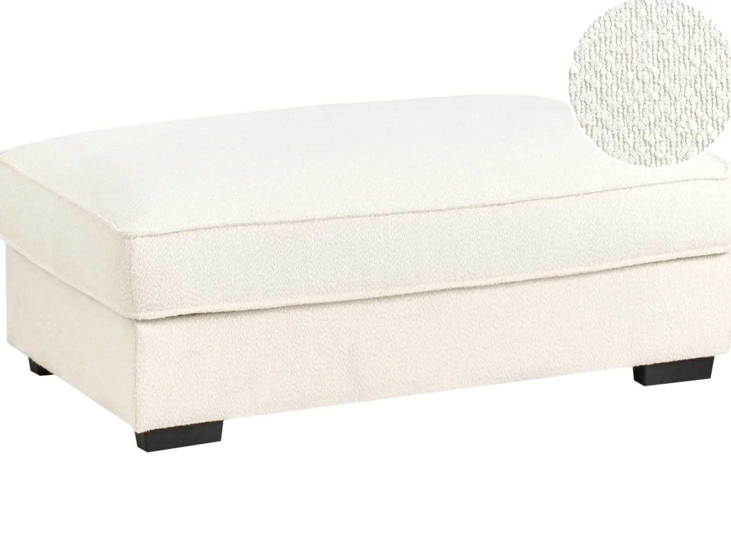 Otomana RENDERS Boucle Złamana biel