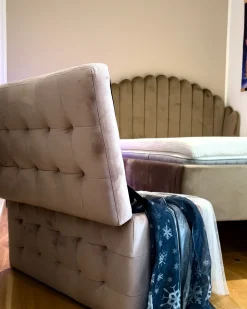Otomana ze schowkiem MICHIGAN Welur Różowy