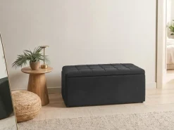 Otomana ze schowkiem OREM 100 cm Czarny