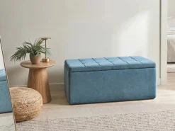 Otomana ze schowkiem OREM 100 cm Niebieski