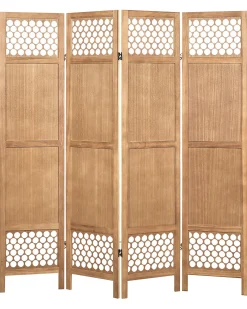 4-panelowy parawan pokojowy CERTOSA Jasnobrązowy 163 cm 170 cm