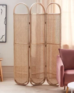 3-panelowy parawan pokojowy CORTONA Jasnobrązowy 118 cm 180 cm