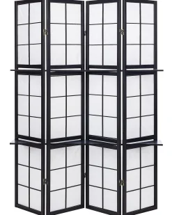 4-panelowy parawan pokojowy GOMAGOI Czarny 120 cm 170 cm