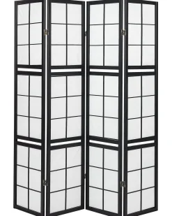4-panelowy parawan pokojowy GOMAGOI Czarny 120 cm 170 cm