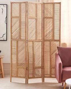 3-panelowy parawan pokojowy LAMEZIA Jasnobrązowy 117 cm 180 cm