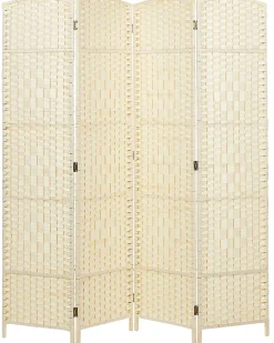 4-panelowy parawan pokojowy LAPPAGO Jasnobeżowy 163 cm 170 cm