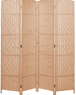 4-panelowy parawan pokojowy LAPPAGO Naturalny 163 cm 170 cm