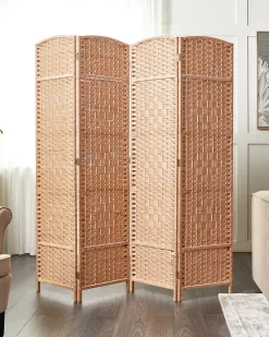 4-panelowy parawan pokojowy LAPPAGO Naturalny 163 cm 170 cm