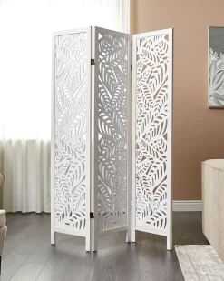 3-panelowy parawan pokojowy MELAGO Biały 122 cm 170 cm
