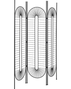 3-panelowy parawan pokojowy NOALE Czarny 135 cm 170 cm