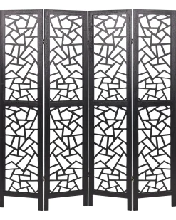 4-panelowy parawan pokojowy PIANLARGO Czarny 163 cm 170 cm