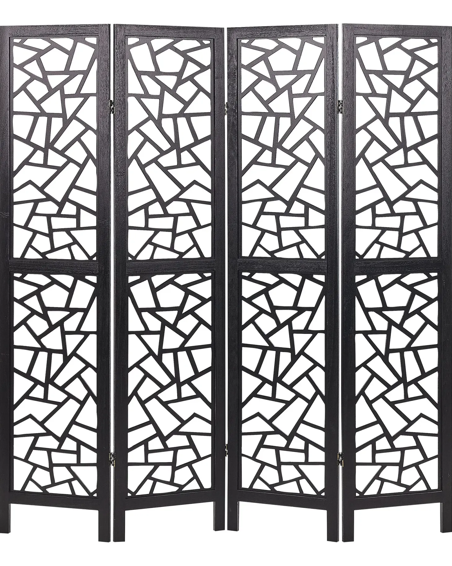 4-panelowy parawan pokojowy PIANLARGO Czarny 163 cm 170 cm