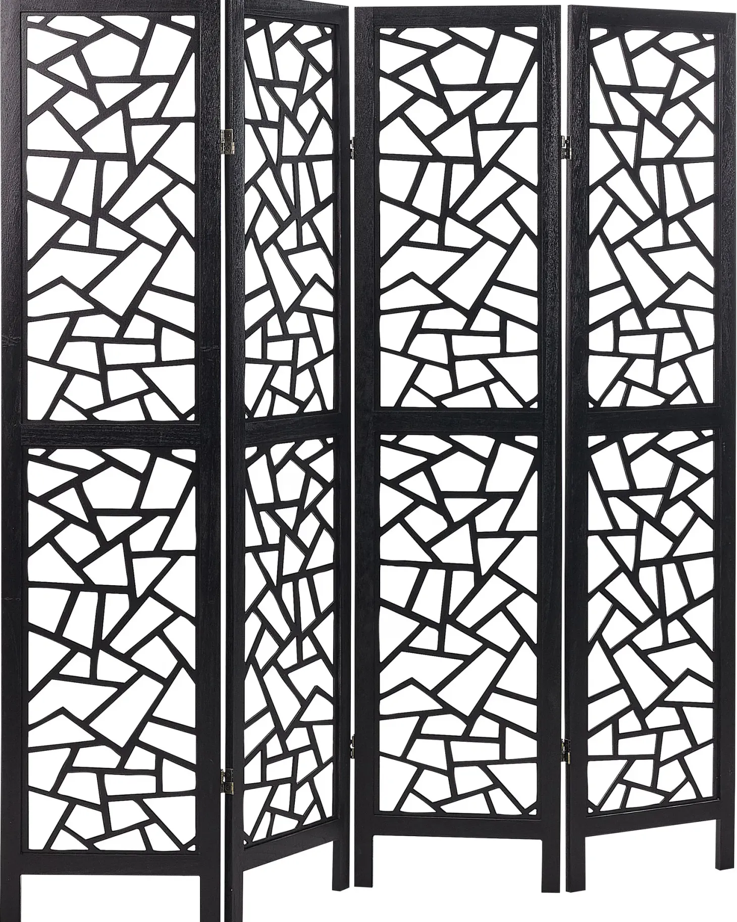 4-panelowy parawan pokojowy PIANLARGO Czarny 163 cm 170 cm