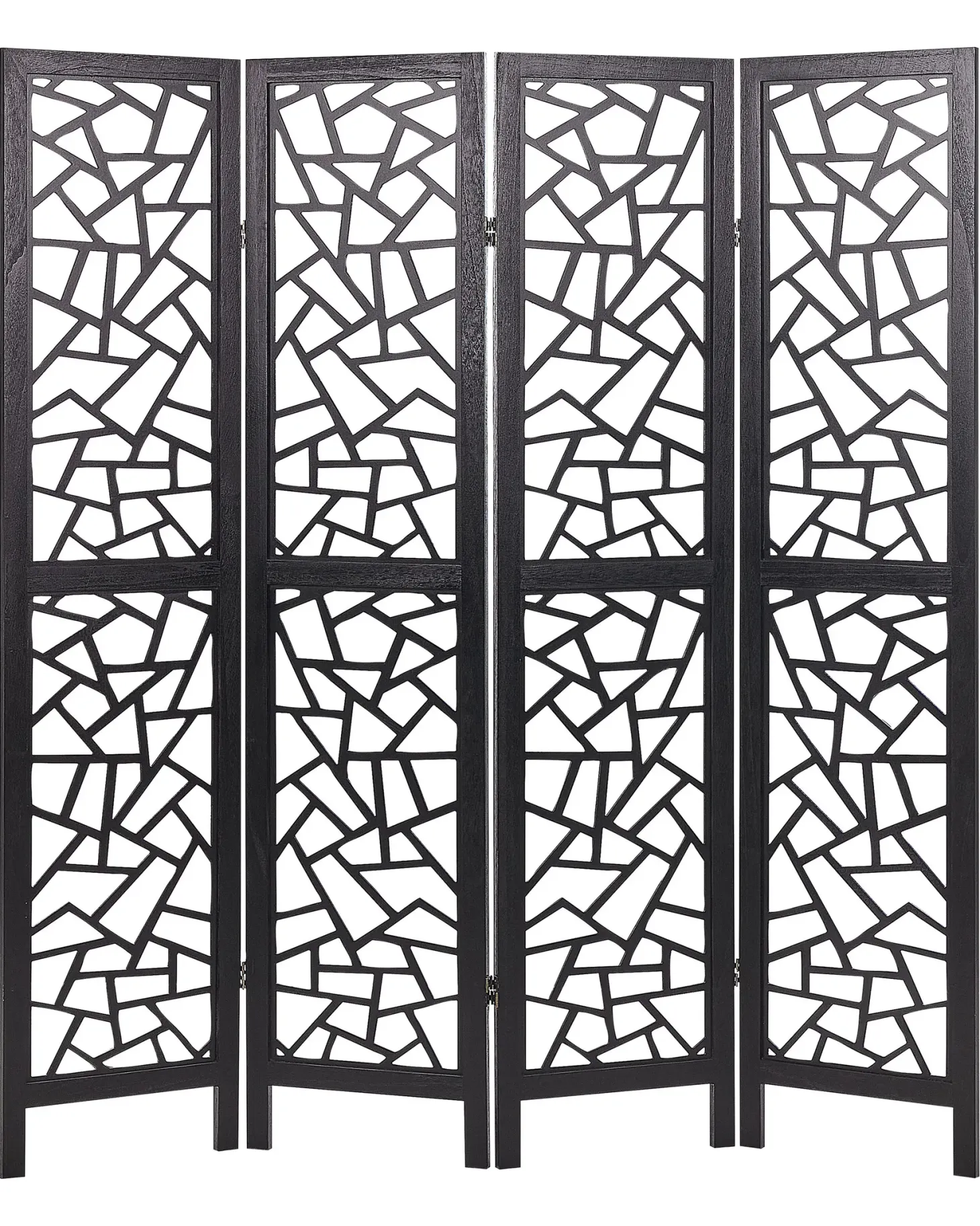 4-panelowy parawan pokojowy PIANLARGO Czarny 163 cm 170 cm