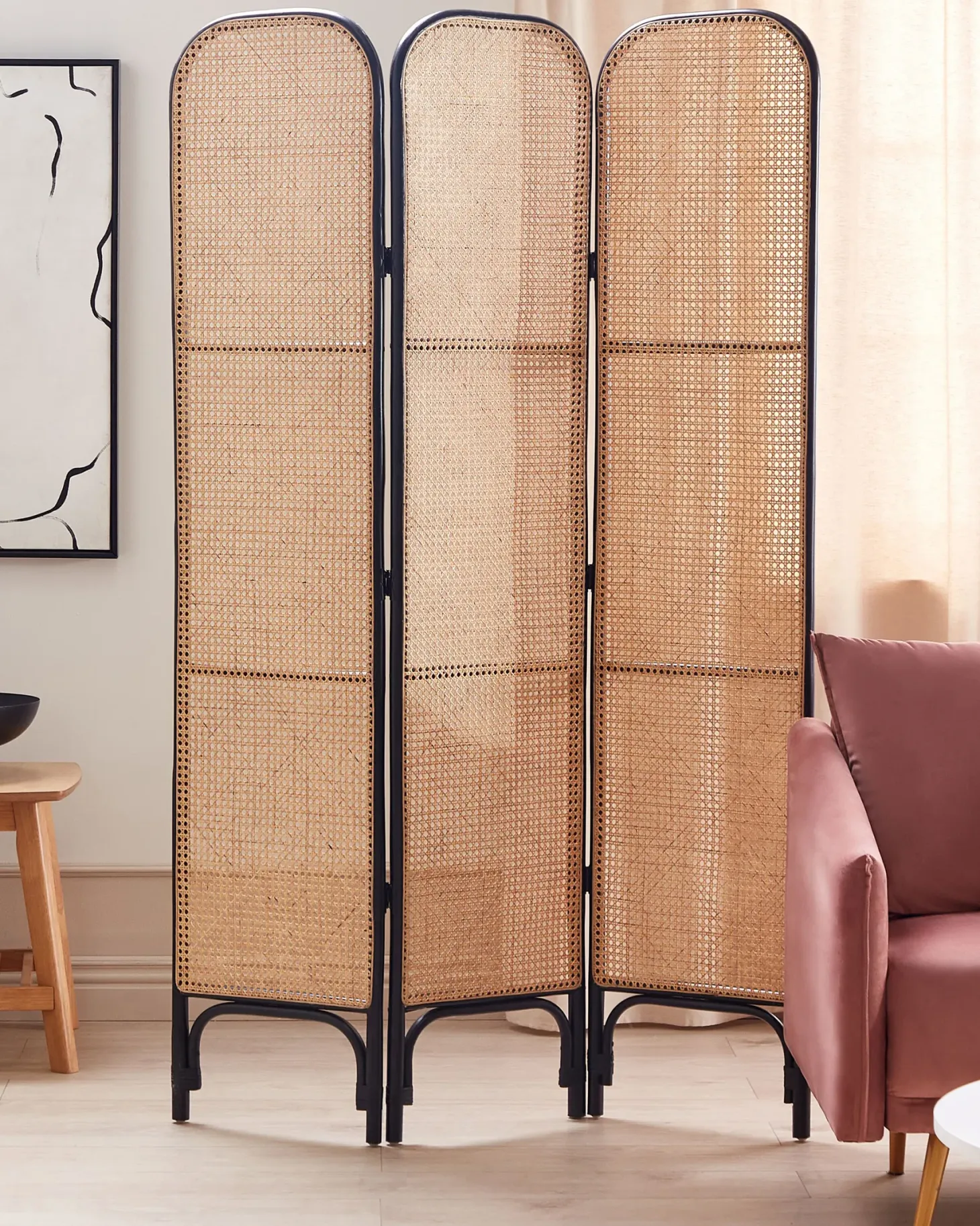 3-panelowy parawan pokojowy POTENZA Jasnobrązowy 105 cm 180 cm