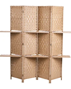 4-panelowy parawan pokojowy TRAFOI Brązowy 158 cm 170 cm