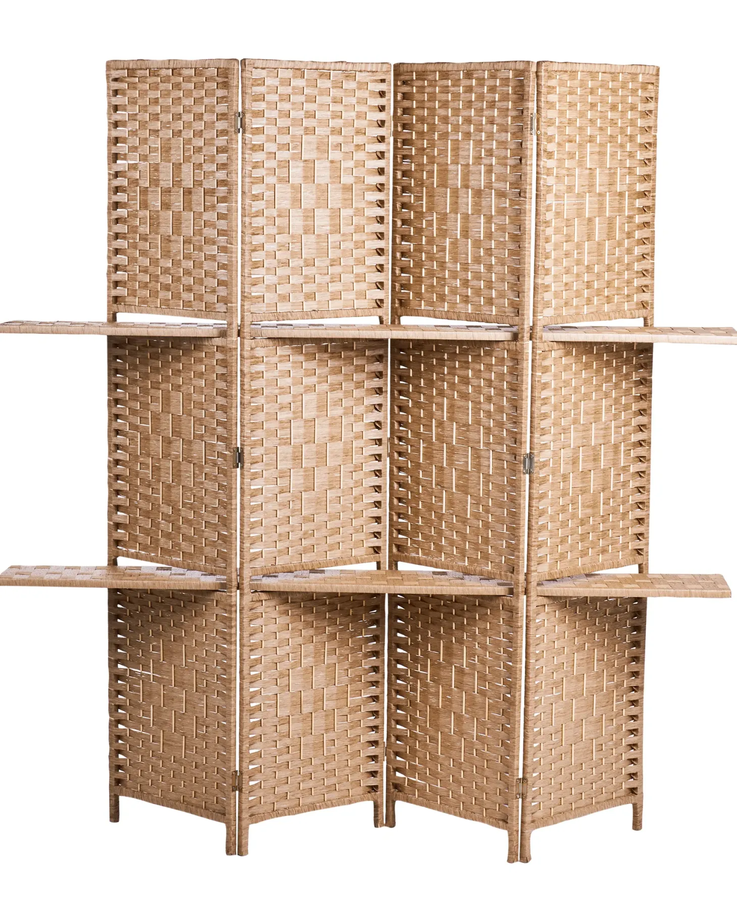 4-panelowy parawan pokojowy TRAFOI Brązowy 158 cm 170 cm