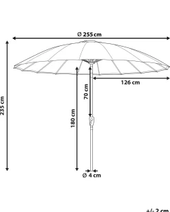 Parasol ogrodowy 255 cm BAIA Jasnobeżowy