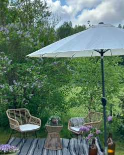 Parasol ogrodowy 255 cm BAIA Jasnobeżowy