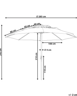 Parasol ogrodowy 285 cm BIBIONE Szmaragdowy