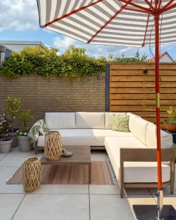 Parasol ogrodowy 260 cm FERENTILLO Czarny/ biały