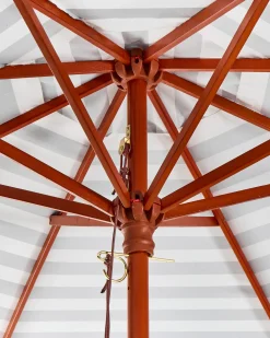 Parasol ogrodowy 260 cm FERENTILLO Czarny/ biały